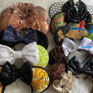 Set of 10 Mickey/Minnie Ears (Mostly Small Shop, One Aulani Disney Hawaii)